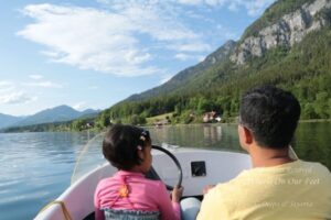 Boating in Hallstat, Austria