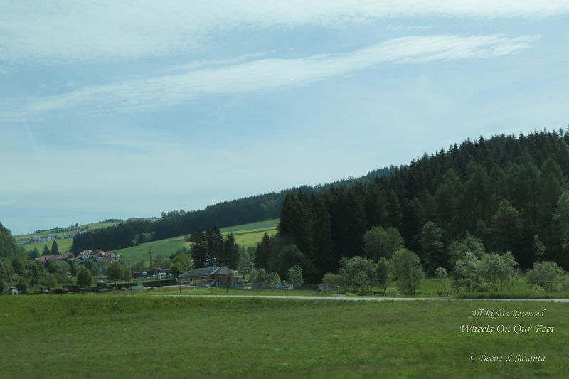 Drive from Hallstat (Austria) to Cesky Krumlov (Czech Republic)