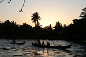 Houseboat cruise in the backwaters of Kerala, India