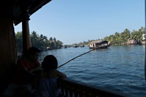 Houseboat cruise in the backwaters of Kerala, India