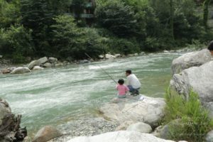 Fishing in Tirthan Valley
