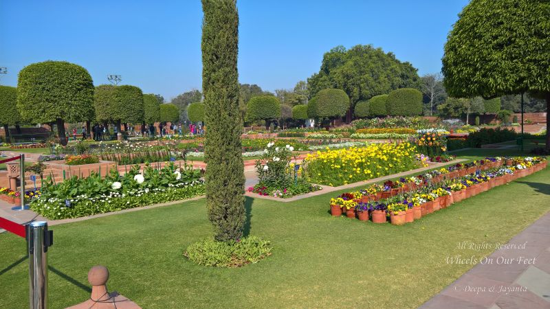 The Mughal Gardens, Rashtrapati Bhavan in Delhi, India