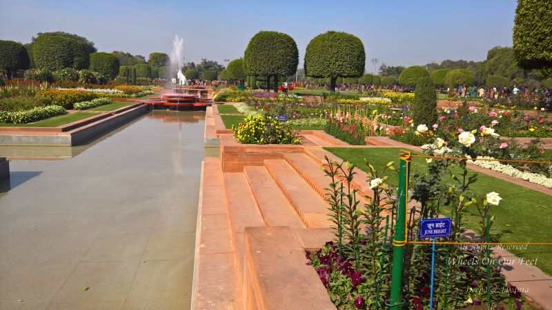 The Mughal Gardens, Rashtrapati Bhavan in Delhi, India