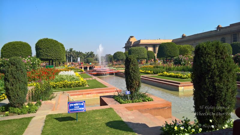 The Mughal Gardens, Rashtrapati Bhavan in Delhi, India