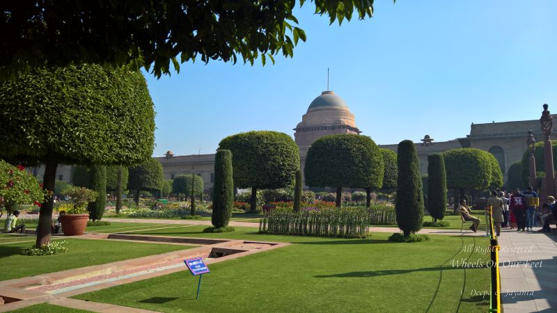 The Mughal Gardens, Rashtrapati Bhavan in Delhi, India
