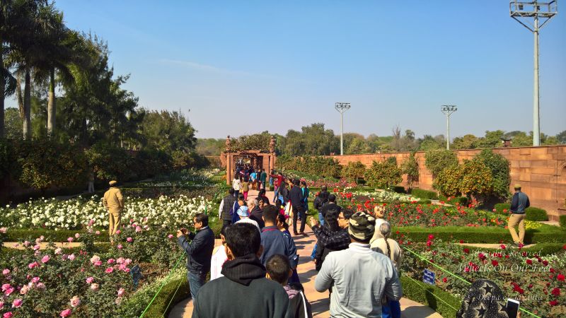 The Mughal Gardens, Rashtrapati Bhavan in Delhi, India